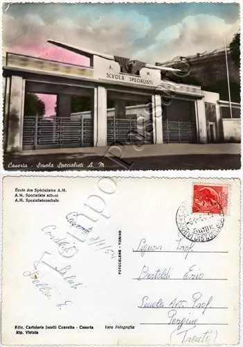 Cartolina di Caserta, Scuola specialisti dell'Aeronautica Militare - 1954
