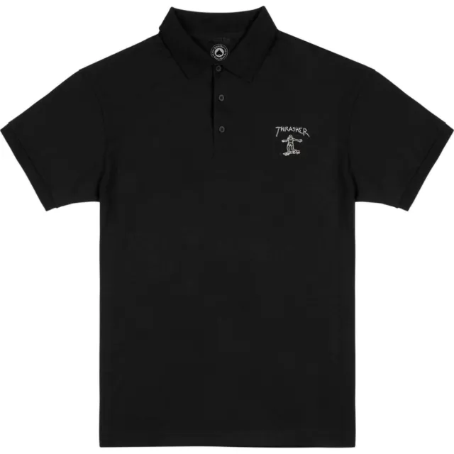 Thrasher Little Gonz Polo T Shirt - Black