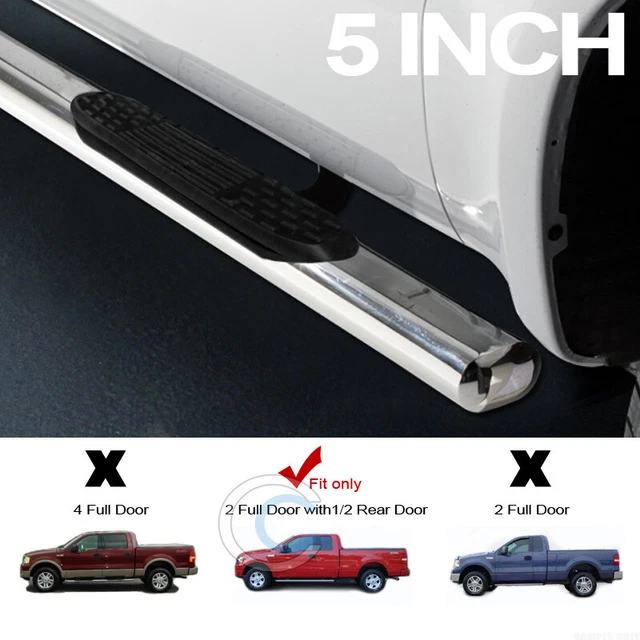 5" Chrome Side Step Nerf Bars Rail Running Boards 04-08 Ford F150 Super/Ext Cab