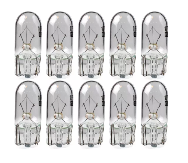 10x Standlicht PKW T10 W5W 5W 12V W2,1x9,5d Glühlampe Birne Glassockel Auto