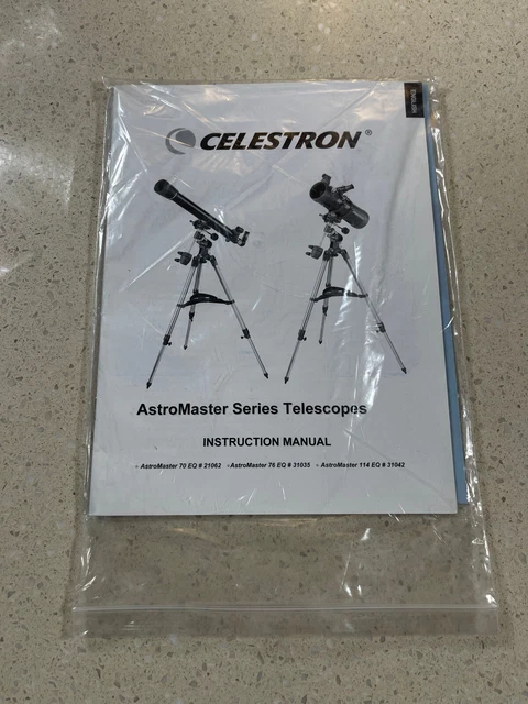 CD manual e instructivo de telescopio serie Celestron AstroMaster - B46