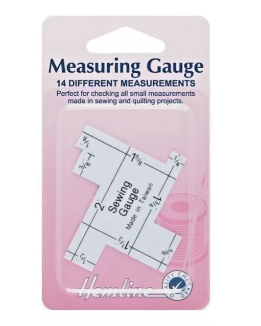 Sewing Gauge Hem seams patchwork quilting tailoring ruler Hemline H260