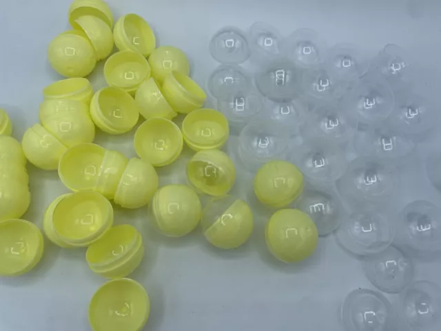 Empty Clear-Light Yellow Colored Round Capsules 1.1 inch Bulk Blue Half Capsule