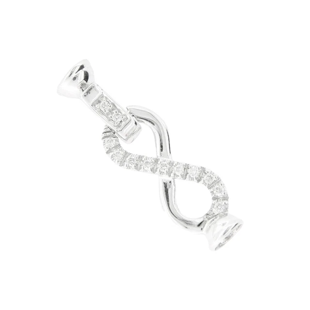 Chiusura per Collana in Oro Bianco con Diamanti Genesia - FERM9