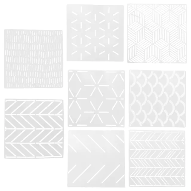 8 Pcs Wall Painting Template Tile Trim Stencils for Walls 4x4 Herringbone