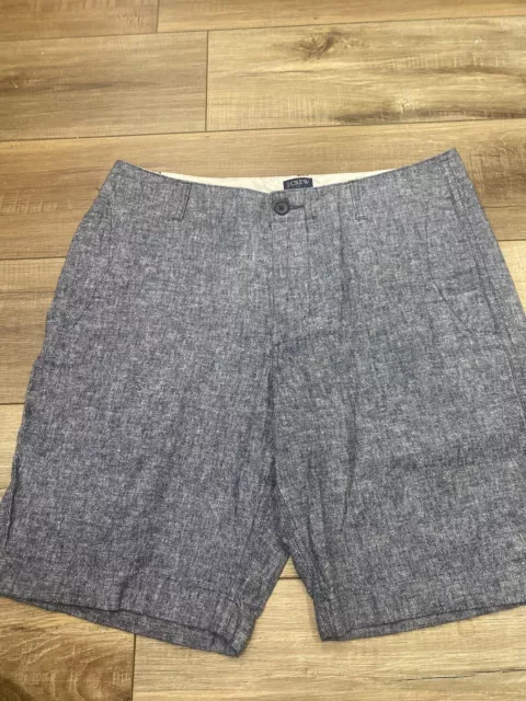 J. Crew Linen Size 33 Gray Shorts Men's