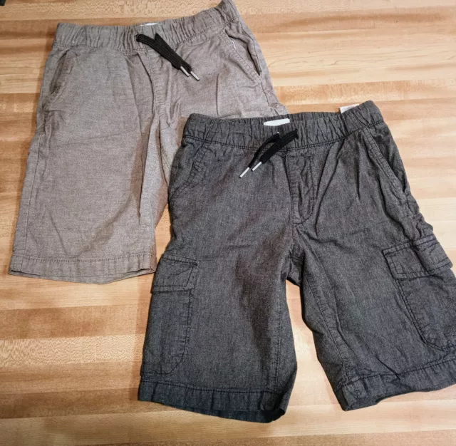 Lot Of 2 Pair Old Navy Shorts Cargo EUC Size Medium 8 Boys Gray Blue