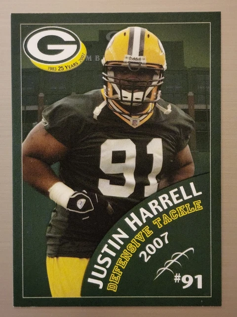2007 GREEN BAY Packers Police Justin Harrell #15 recrue RC EUR 1,09 ...