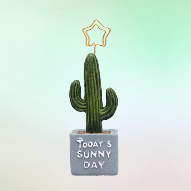 Creative Cactus Business Name Place Stand Table Number Holder Photo Memo Note