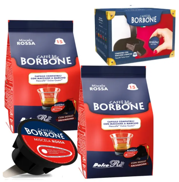 Capsule Dolce Gusto Miscela Rossa Caffè Borbone compatibili  Red Nescafe*