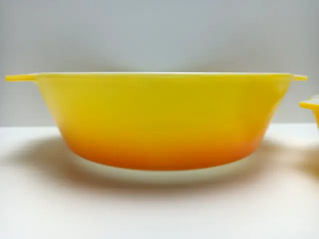 Vintage Pyrex Glass Bowls - Cooking / Mixing - JAJ - Made In England - Sunrise 3