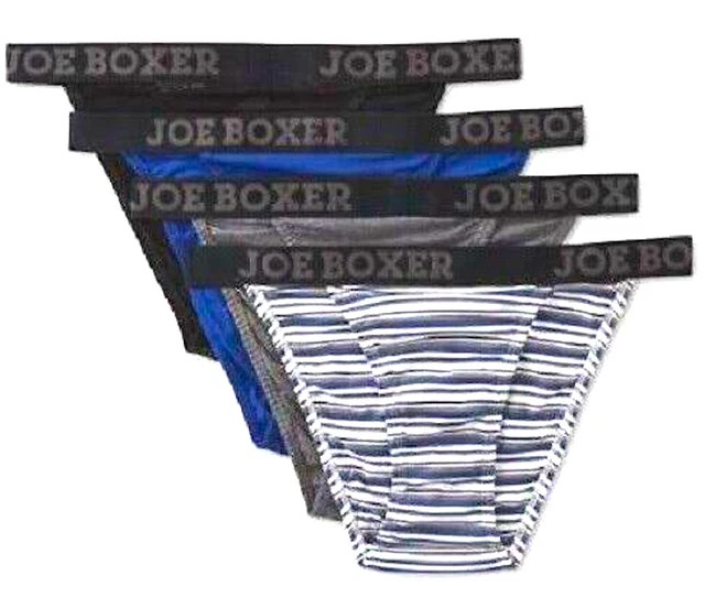 JOE BOXER 4 Pack Mens String Bikini Tanga Briefs Sz XL Underwear NEW