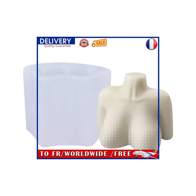 Candle Silicone Mold DIY Soap Plaster Making Home Decor (Upper Body)