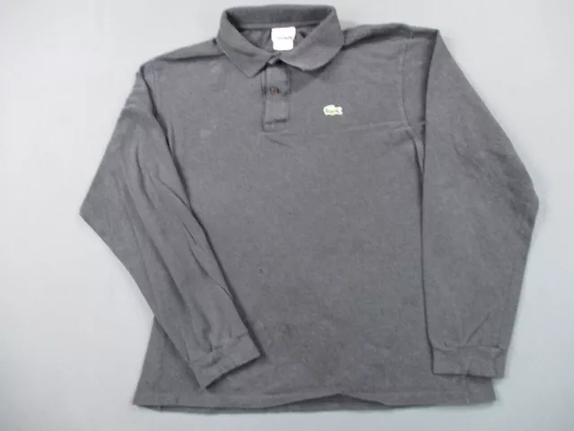 Lacoste Shirt Mens Medium Size 6 Gray Polo Embroidered Croc Logo Casual Preppy Lacoste Shirt Mens Medium Size 6 Gray Polo Embroidered Croc Logo Casual Preppy