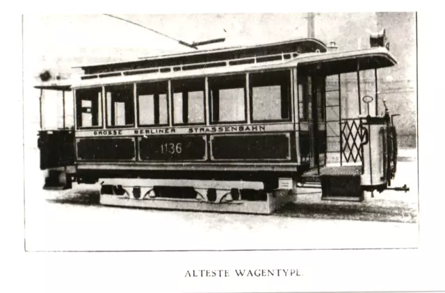 Historische Fotos aus Berliner Archiv - Straßenbahnen - Altester Wagentyp