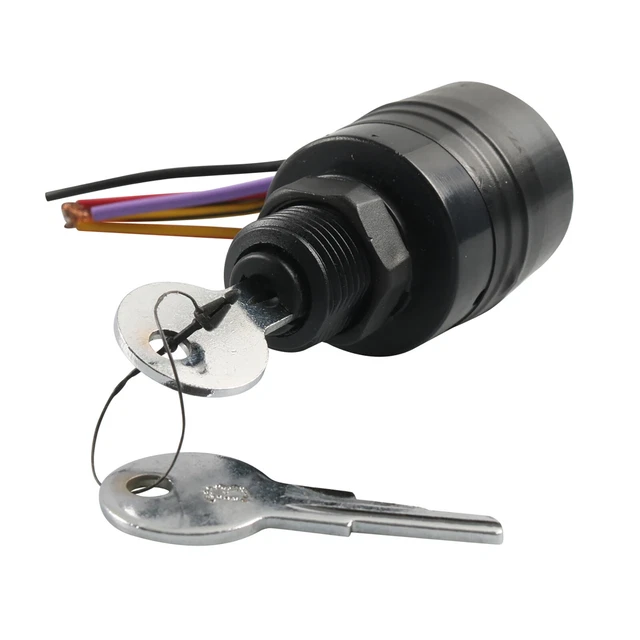 12V BLACK BOAT Ignition Switch Replacement For Mercury Outboard Motors