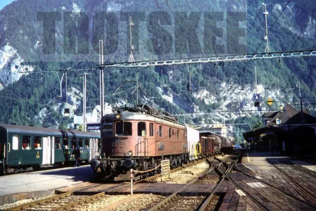 35mm Slide Switzerland BLS Bern Lotschberg Simplon Electric Loco 204 1983 Orig