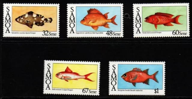 Samoa Sg736/40 1986 Fish Mnh