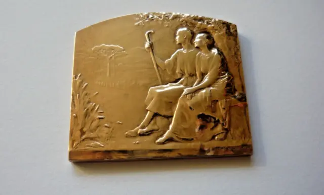 Medaille Bronze Plaque Plaquette René Baudichon