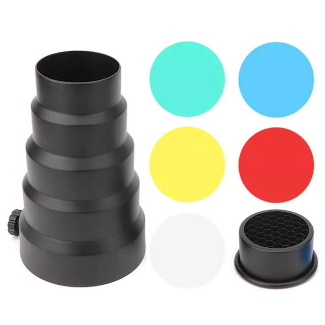 Kit de husquillo cónico linterna con red celular 5 piezas filtros de color F TPG