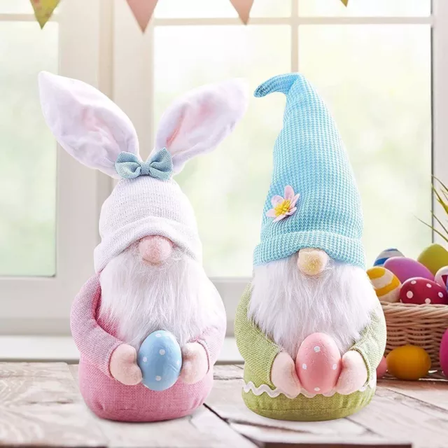 2xOstern Deko Wichtel GNOME Zwerg Festliche Geschenke Ostern Hase Tischdeko hot