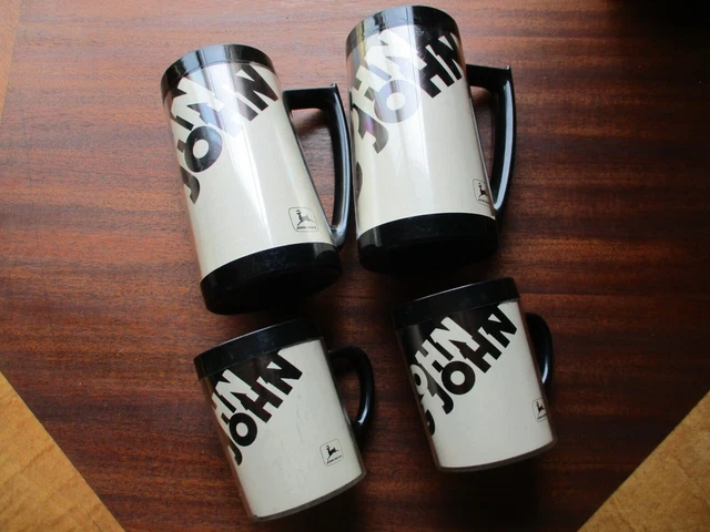 Vintage John Deere "Big John" Thrmo Serv Mugs (4)