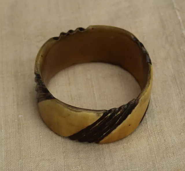 Bracciale rigido in osso vintage bone cuff bracelet bangle