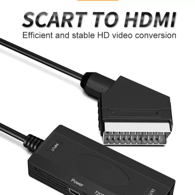 Scart to HDMI Converter With HDMI Cable 1080P DVD Video Audio Converter H