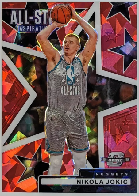 2021-22 Contenders Optic .. NIKOLA JOKIC .. All Star Aspirations Red Cracked Ice
