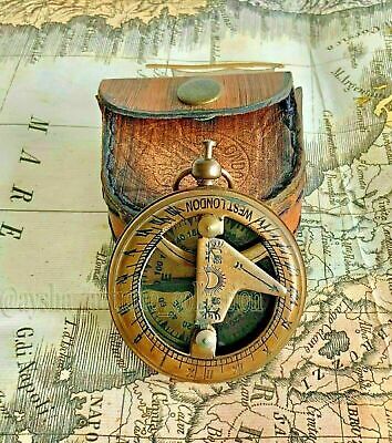 Antique steampunk brass wrist compass & sundial-watch collectible best for gift