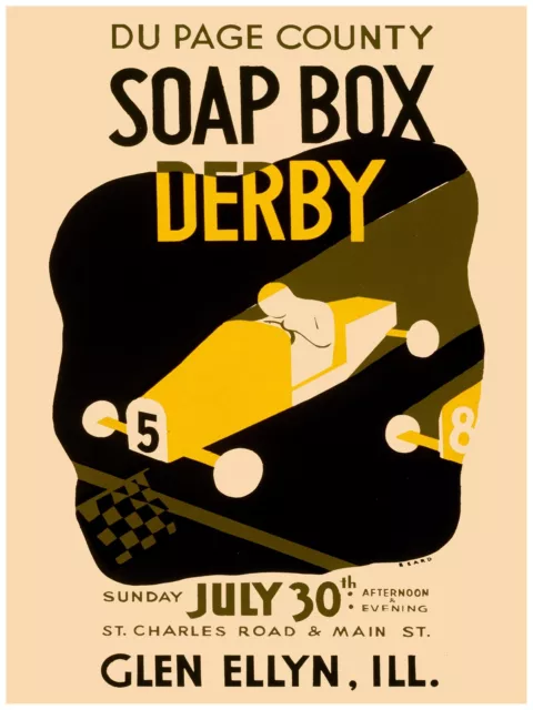 2671.Du page county derby car race Illinois Poster.Decor Art.interior design