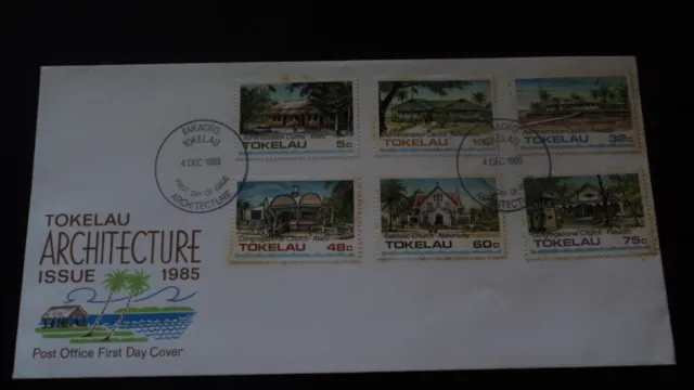 Tokelau First Day cover FDC 1985 Architecture