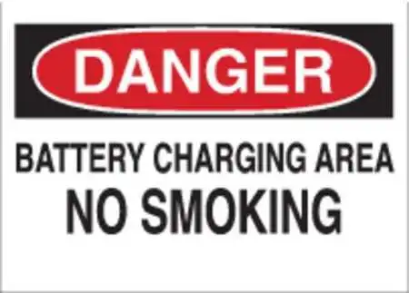 Brady 42642 Danger No Smoking Sign, 10 In Height, 14 In Width, Aluminum,