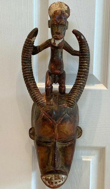 Impressive Antique Tribal African Carved Wood Mask