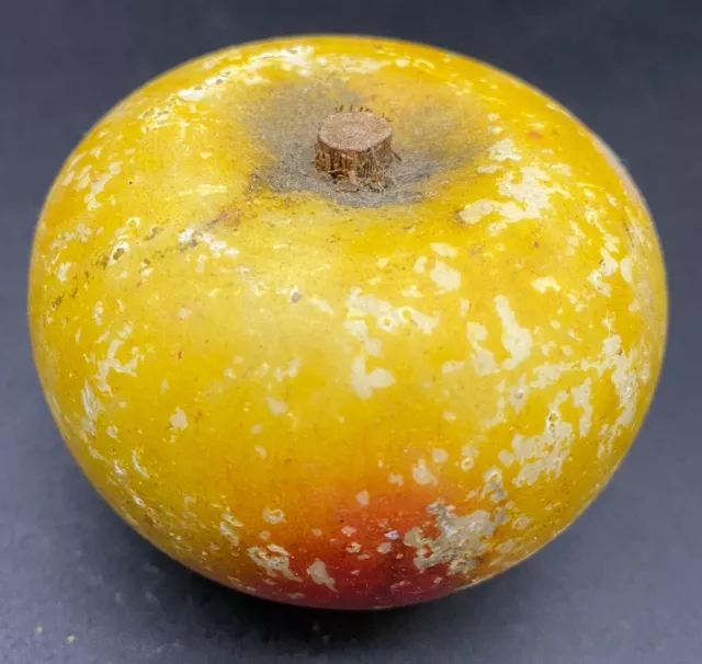 Antique Italian Alabaster Stone Fruit Marble Yellow Red Apple