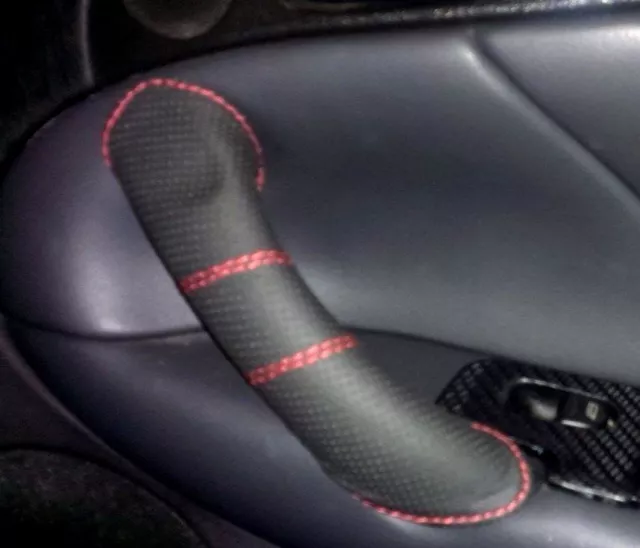 Coating Genuine Leather Perforated For Handles Front Alfa Romeo 147 Gt