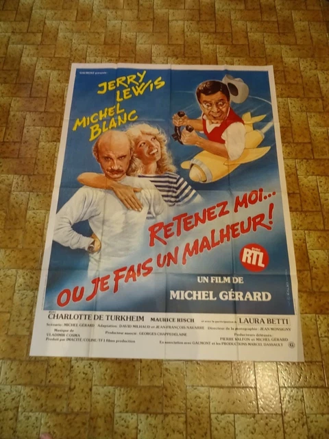 Grande affiche ancienne de cinema " Retenez moi ... Ou je fais un malheur ! "