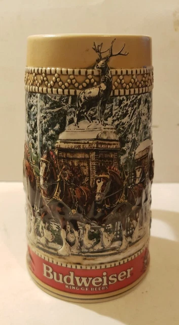 Budweiser Ceramarte Anheuser Busch Clydesdales Beer Stein 1987 C Series
