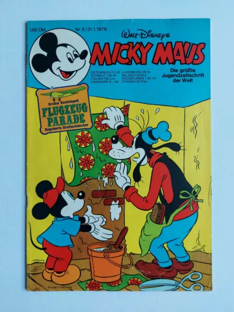 Ehapa - Micky Maus Nr. 5 / 31.1.1978 - Top Zustand  Z1- (mit Beilage)