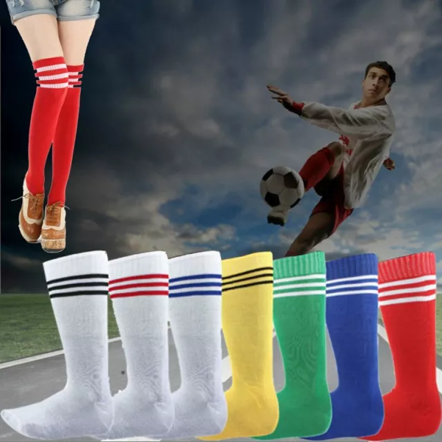 Mens Womens Sports Breathable Tube Long High Socks Knee Warm Casual Footy Soccer