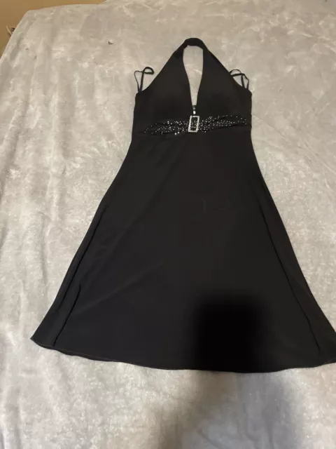 Women's Taboo Pretty Little Black Halter Dress Sz Small shipping included