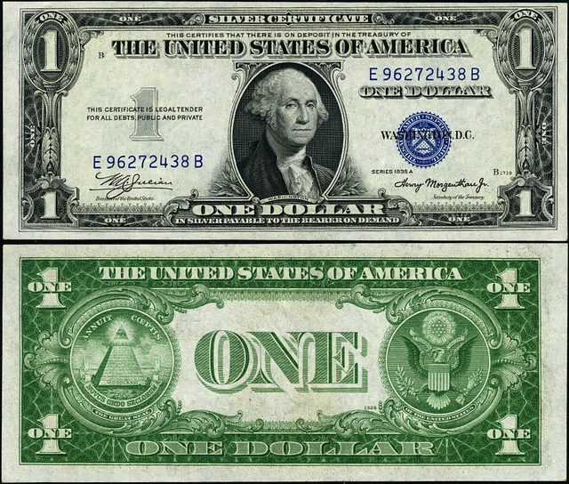 FR. 1608 $1 1935-A Silver Certificate Non-Mule E-B Block Choice CU