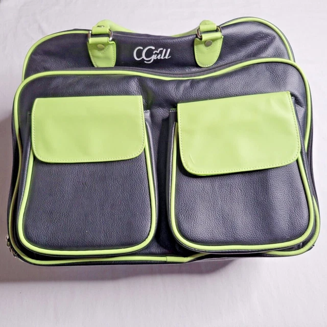 Bolso de mano CGull Cricut 36 cartuchos acolchado de almacenamiento artesanal negro y verde