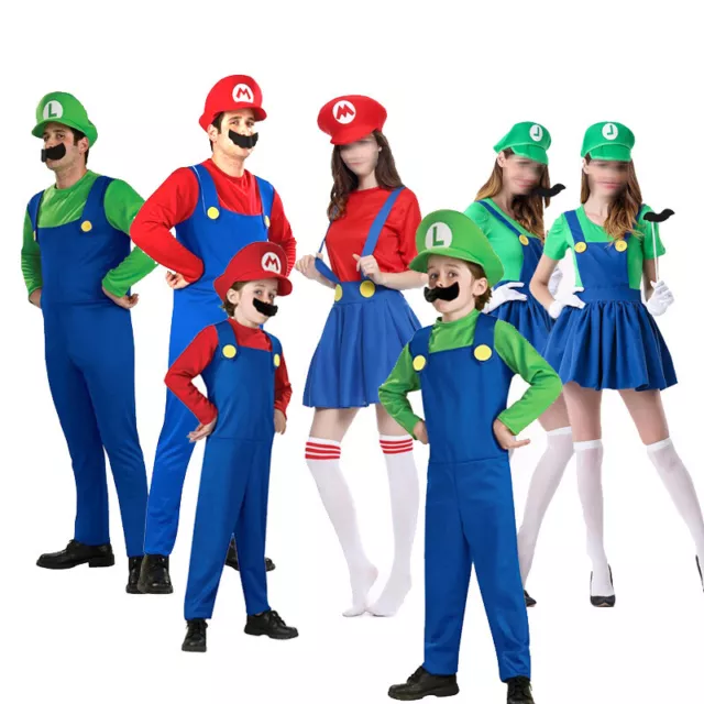 Disfraz de Super Mari Bros para niños y niñas, Anime Carnaval y Halloween