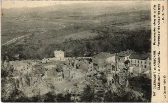 CPA Militaire Clermont-en-Argonne - Panorama of the ruins of the (91853)