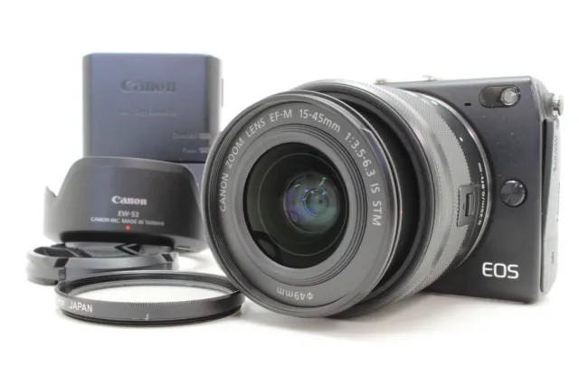 【 NEAR MINT 】 CANON EOS M2 EF-M 15-45mm F3.5-6.3 IS STM From JAPAN