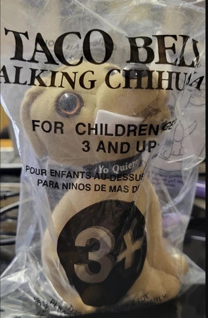 New TACO BELL TALKING CHIHUAHUA DOG Plush Toy 6" Sealed