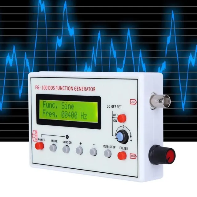 Generatore di segnali funzione compatto FG100 DDS per calibrazione oscilloscopio