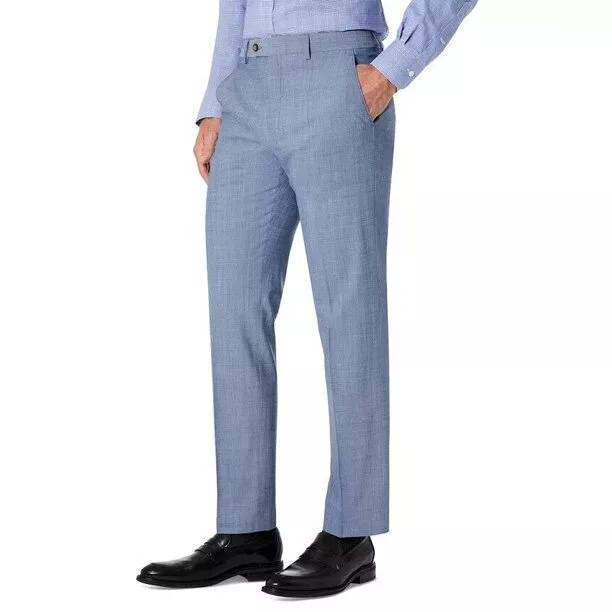 Lauren Ralph Lauren Men's Classic-Fit Suit Dress Pants 44 x 30 Light Blue 3