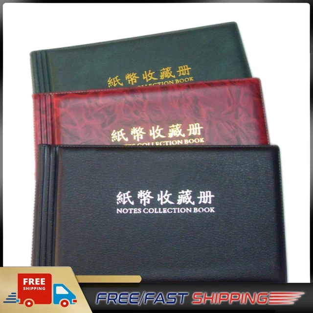 20 Pages Paper Money Currency Banknote Collection Book Storage Album